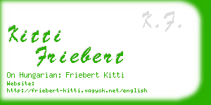 kitti friebert business card